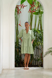 Everly Sage Green Button Down Mini Dress