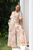 Lillian Orange Floral Wide Leg Pants