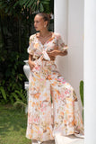 Lillian Orange Floral Wide Leg Pants