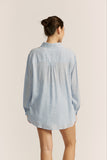 Lila Blue Stripe Oversized Shirt