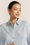 Lila Blue Stripe Oversized Shirt