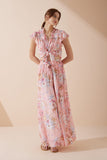 Juliette Pink Floral Wide Leg Pants