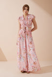 Juliette Pink Floral Wide Leg Pants