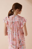 Juliette Pink Floral Ruffle Top