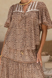 Sasha Brown Leopard Blouse