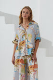 Hawaii Blue Tropical Oversized Shirt