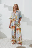 Hawaii Blue Tropical Oversized Shirt