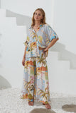 Hawaii Blue Tropical Oversized Shirt