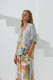 Hawaii Blue Tropical Oversized Shirt