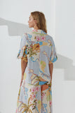 Hawaii Blue Tropical Oversized Shirt