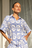 Delilah Blue Floral Shirt