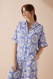 Delilah Blue Floral Shirt