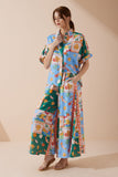 Praia Multicolour Tropical Wide Leg Cropped Pants