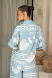 Nell Blue Abstract Shirt