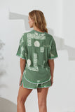 Verda Green Tropical Ric Rac Shirt