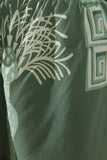 Verda Green Tropical Ric Rac Shirt