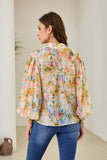 Elysia Yellow Floral Balloon Sleeve Blouse