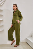 Page Khaki Green Cupro Pants