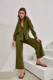 Page Khaki Green Cupro Pants