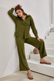 Page Khaki Green Cupro Pants