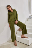 Page Khaki Green Cupro Pants