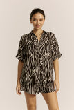 Zuri Black Zebra Abstract Shirt