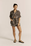 Zuri Black Zebra Abstract Shorts