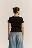 Adi Black Ribbed T-Shirt