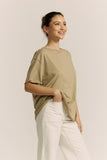 Jordyn Khaki Green Oversized T-Shirt