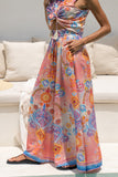 Serafina Pink Blue Boho Wide Leg Pants