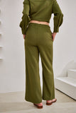 Page Khaki Green Cupro Pants