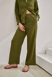 Page Khaki Green Cupro Pants