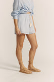 Lila Blue Stripe Drawstring Shorts