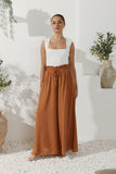 Sol Rust Brown Wide Leg Pants