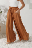 Sol Rust Brown Wide Leg Pants