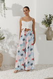 Maluhia Blue Tropical Wide Leg Pants