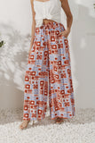 Ariadne Rust Abstract Wide Leg Pants