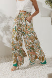 Sorrel Green Boho Wide Leg Pants