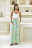 Eden Green Boho Wide Leg Pants