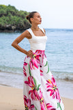 Gracie Pink Floral Wide Leg Pants