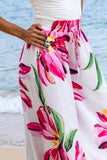 Gracie Pink Floral Wide Leg Pants