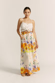 Liora Yellow Floral Wide Leg Pants