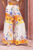 Liora Yellow Floral Wide Leg Pants