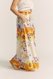 Liora Yellow Floral Wide Leg Pants