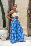 Myrrah Blue Floral Wide Leg Pants