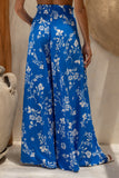 Lunaria Blue Floral Wide Leg Pants