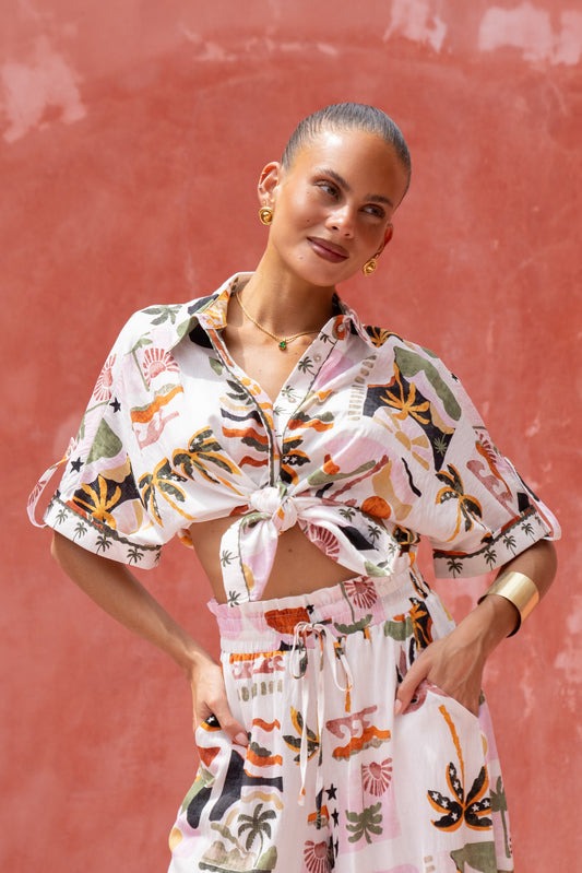 Aeliana Multicolour Tropical Shirt