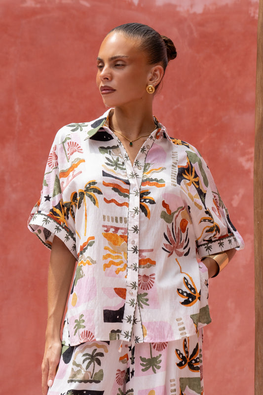 Aeliana Multicolour Tropical Shirt