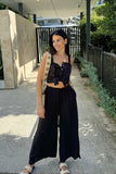 Solana Black Wide Leg Pants