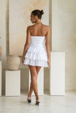 Cadence White Ruffle Mini Dress